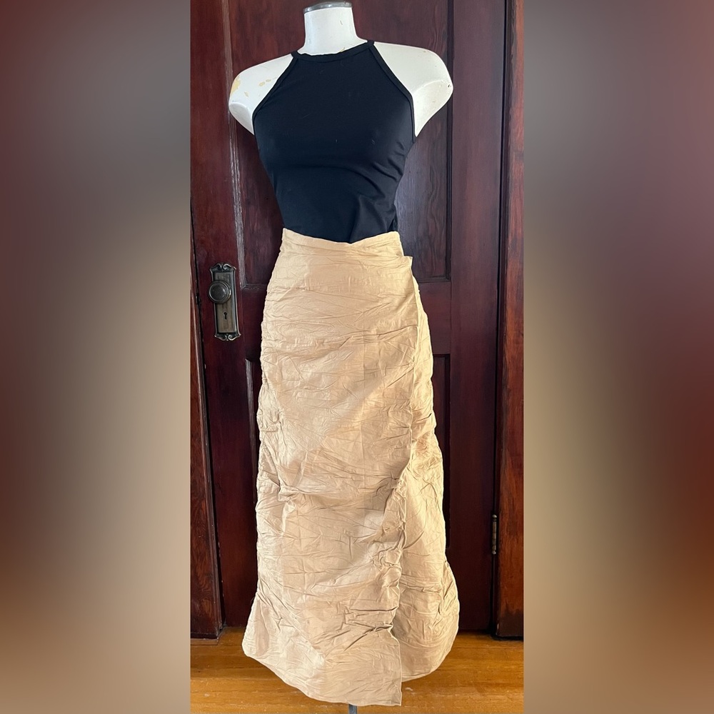 NWT - Y2K Cargo Wrap Ruched Maxi Skirt - Size L (note measurements)